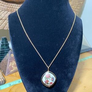 Vintage Floral Pendant Necklace